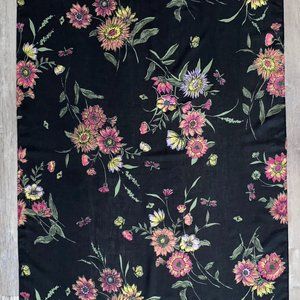 Retro Botanical Floral Shawl